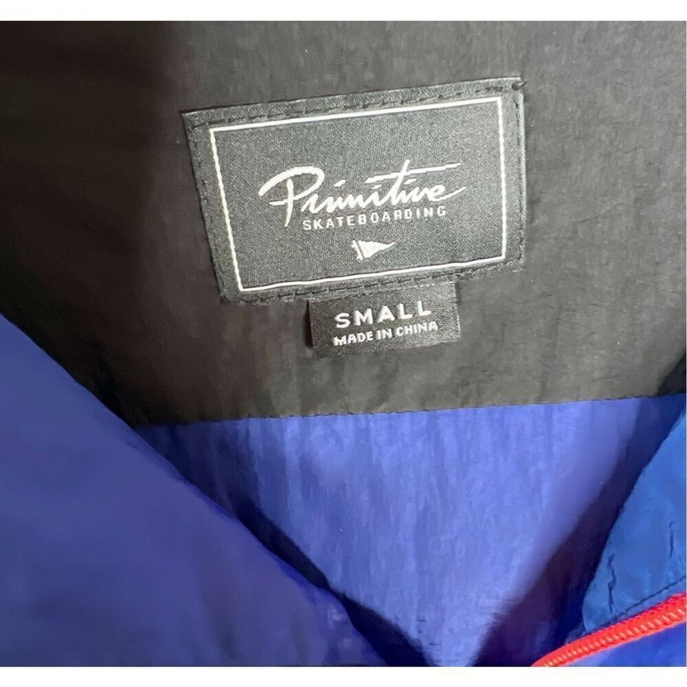 PRIMITIVE Men's CROYDON Skateboard Shell Jacket Blue/Black Small - Picture 4 of 8